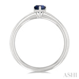6x4 MM Pear Shape Sapphire Precious Solitaire Ring in 14K White Gold