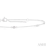 1/4 ctw Marquise Cut Diamond Station Bracelet in 14K White Gold