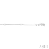 1/4 ctw Marquise Cut Diamond Station Bracelet in 14K White Gold
