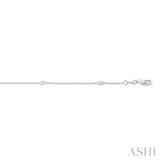 1/4 ctw Pear Cut Diamond Station Bracelet in 14K White Gold