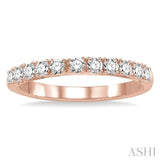1/2 ctw Round Cut Diamond Wedding Band in 14K Rose Gold