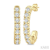 .25CTRDDM PETITE HALF HOOP ER YG 10K-G*