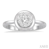 1/3 Ctw Round Diamond Lovebright Ring in 14K White Gold