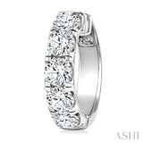 5.00CTRDDM ROUND DM HOOP ER WG 14K-G*