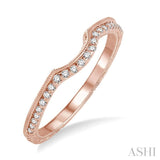 1/8 Ctw Round Cut Diamond Wedding Band in 14K Rose Gold