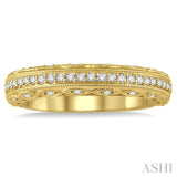 1/3 Ctw Round Cut Diamond Wedding Band in 14K Yellow Gold