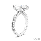 1/10 Ctw Marquise Shape Round Cut Diamond Semi-Mount Engagement Ring in 14K White Gold