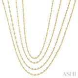 7 Ctw Bezel Set Round Cut Diamond Layered 60-Inch Necklace in 14K Yellow Gold