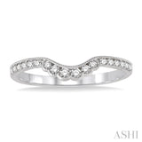 1/5 ctw Round Cut Diamond Wedding Band in 14K White Gold