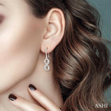 1/6 ctw Round Cut Diamond Infinity Petite Earrings in 10K White Gold