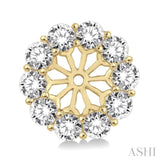 3/4 ctw Round Cut Diamond Earring Jacket in 14K Yellow Gold