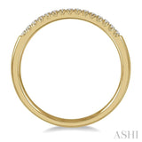 1/10 Ctw 15Stones Round Cut Diamond Wedding Band in 14K Yellow Gold