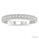 1/3 Ctw Round Cut Diamond Wedding Band in 14K White Gold