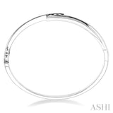 1/6 ctw Round Cut Diamond Bangle in Sterling Silver