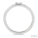 1/20 Ctw Baguette Diamond Stackable Petite Fashion Ring in 10K White Gold