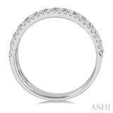 3/4 Ctw Split Triple Band Round Cut Diamond Fashion Band in 14K White Gold