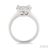 3/4 Ctw Lovebright Round Cut Diamond Ring in 14K White Gold