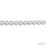 5.00 ctw Round Cut Diamond Lovebright Tennis Bracelet in 14K White Gold