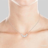 1/2 ctw Round Cut Diamond Lovebright Necklace in 14K White Gold