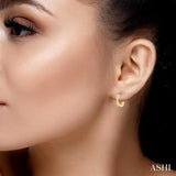 1/6 Ctw Petite Criss Cross Rope and Round Cut Diamond Fashion Huggies in 10K Yellow Gold