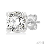 1/3 ctw Round Cut Diamond Stud Earring in 14K White Gold