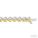 10.00 ctw 3 Prong Round Cut Diamond Tennis Bracelet YG 14K-G*