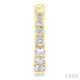 1/4 ctw Graduated Round Cut Diamond Fashion Huggie Petites in 10K Yellow Gold