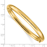 14k 4/16 High Polished Hinged Bangle Bracelet