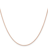 14K Rose Gold 24 inch 1mm Solid Polished Spiga with Lobster Clasp Chain