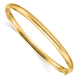 14k 3/16 Oversize High Polished Hinged Bangle Bracelet