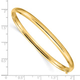 14k 3/16 Oversize High Polished Hinged Bangle Bracelet