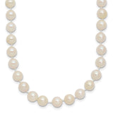 14k 5-6mm White Round Akoya Saltwater Cultured Pearl 18 inch Necklace