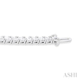 6.00 ctw East West Emerald Cut Diamond Fashion Tennis Bracelet in 14K White Gold