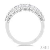 1 5/8 Ctw Baguette and Round Cut Diamond Fashion Band in 14K White Gold
