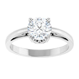 14K White Stuller Lab-Created Moissanite Ring