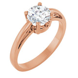 14K Rose Stuller Lab-Created Moissanite Ring