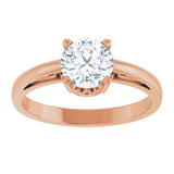 14K Rose Stuller Lab-Created Moissanite Ring