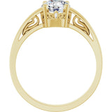 14K Yellow Stuller Lab-Created Moissanite Ring