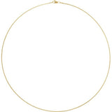 14K Yellow Gold-Filled 2.4 mm Wheat 7" Chain