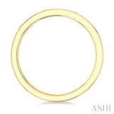 1/4 Ctw Flush Bezel Set Diamond Fashion Band in 14K Yellow Gold