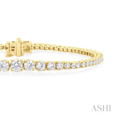 3 Ctw Graduated Round Cut Diamond Tennis Bracelet in 14K Yellow Gold