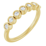 14K Yellow 2 mm Round 1/5 CTW Natural Diamond Anniversary Band