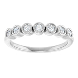 Platinum 2 mm Round 1/5 CTW Natural Diamond Anniversary Band