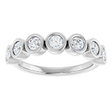 Platinum 3 mm Round 5/8 CTW Natural Diamond Anniversary Band