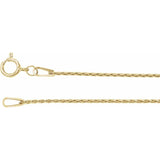 14K Yellow 1 mm Wheat 7" Chain