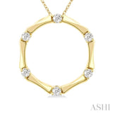 .25CTRDDM BAMBOO PD YG 14K-G+CH*