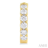 3 Ctw Inside-Out Embellished Round Cut Diamond Hoop Earrings in 14K Yellow Gold