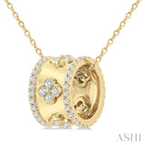 .50CTRDDM CLOVER PENDANT YG 14K-G+CH*