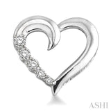 Silver Journey Heart Shape Diamond Earrings