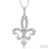 Diamond Fleur De Lis Pendant